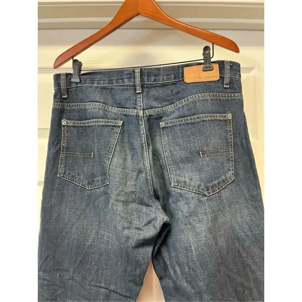 Calvin Klein Mens Relaxed Straight Fit Jeans sz 34